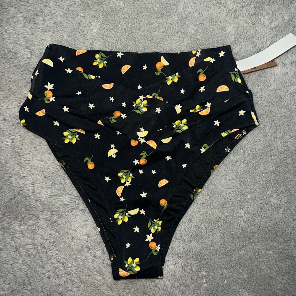 victoria secrets PINK high waisted bikini bottoms Oranges and lemons Swimsuit